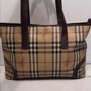 Burberry Beige and Brown Checkered Women's Bag